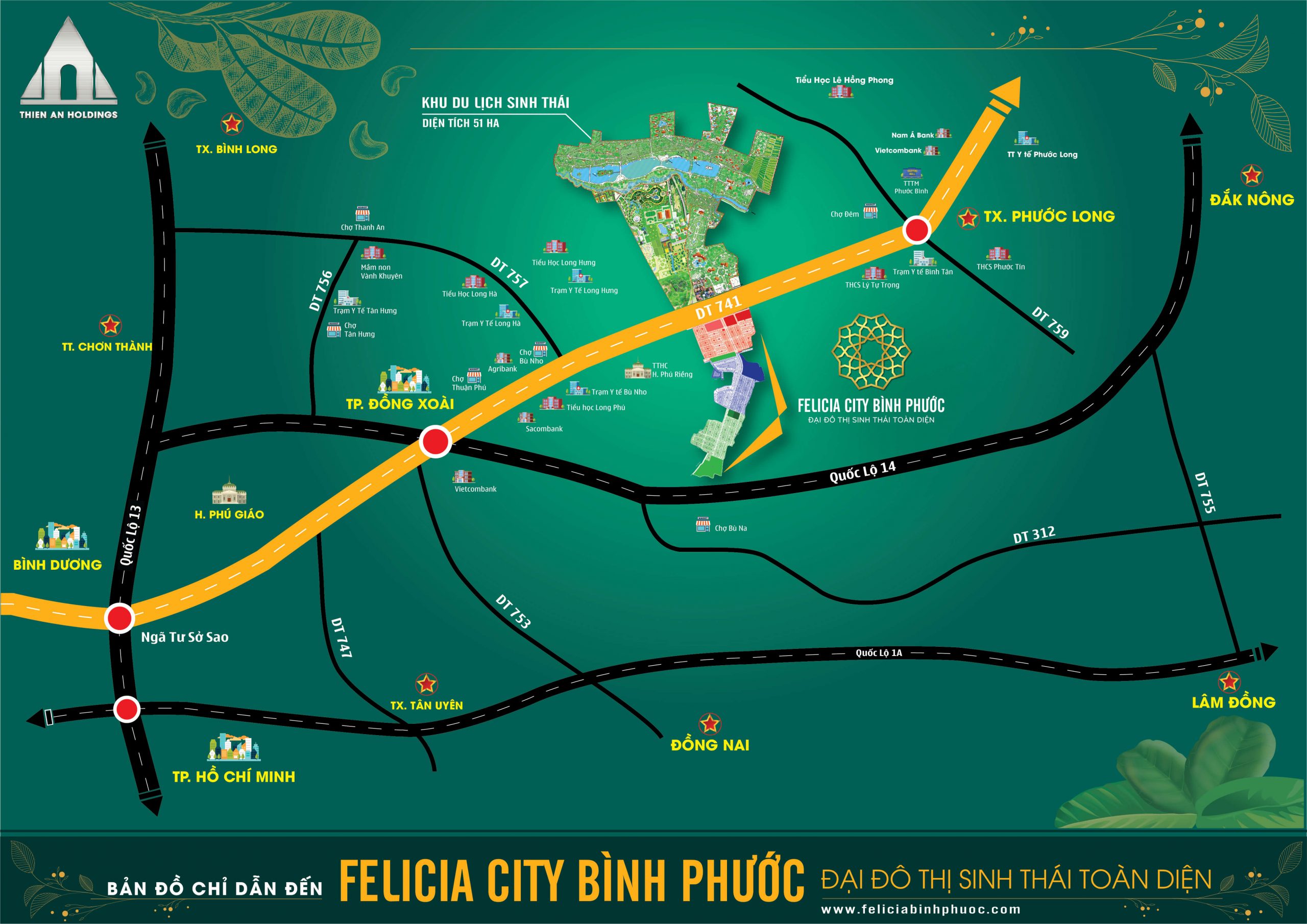 Bản đồ đường đi dự án Felicia City